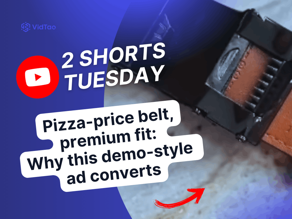 pizza price belt 2 shorts tuesday cover image in VidTao ad intelligence software