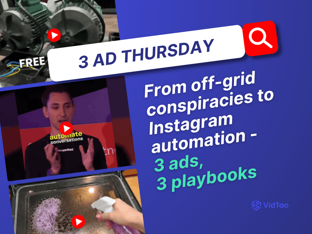 3 ad playbooks cover image VidTao ad intelligence software